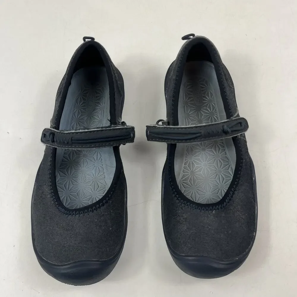 Keen Girls Moxie Mary Jane Shoes Size 12 Black Hook Loop Strap Comfort Outdoor
